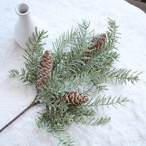 달리베리 크리스마스 스노우 솔방울 전나무가지픽 조화 테이블소품 가랜드 리스