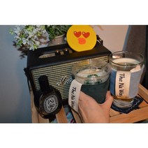 [TNW] 제로웨이스트 물이 잘 흡수되는 손잡이 패브릭 컵홀더/ 컵슬리브 소량제작, 청명한 블루, 5개