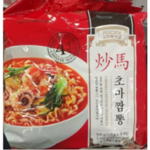 피코크 초마짬뽕 라면(4개입), 125g, 8개