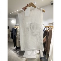 할머니조끼 베스트 레이스 여름 민소매 코바늘조끼 니트 여성 여자 빈티지