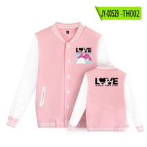 해리 스타일 2022 봄 가을 남성 파일럿 바머 커플 야구 재킷 대학 대표팀 캐주얼 한국 핑크 의류 코트