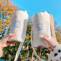 드링크백 캔버스 커피홀더 미니에코백 텀블러가방 물통주머니, 토끼