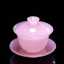 핑크 옥 다완 다기 잔 세트