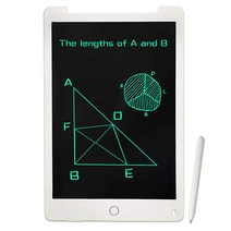 JONZOO LCD 필기 태블릿 11인치 지울 수 있는 필기 드로잉 보드 낙서 패드 자석 포함 가정 학교 사무실의 어린이 성인용 전자 드로잉 태블릿 필기 보드 (블랙), 12' White Tablet Single Color