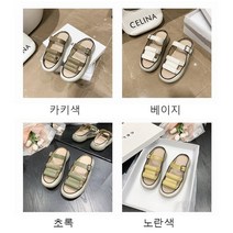 빈티지 플랫폼 샌들 여성 통굽 구두 발편한 여성통굽샌들 여름 벨크로 스포츠 샌들 4color