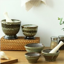 국산 전통 깨갈이 절구 세트 마늘 다지기 이유식 생강 깨, 1개