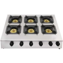 업소용 간택기 식당 간데기 가스 레인지 6 8 구 렌지, 직화에너지절약형 6구 (천연가스용), 1개