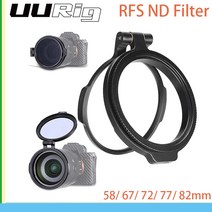 UURig RFS ND 필터 급속 시스템 DSLR 카메라 액세서리 58mm 67mm 렌즈 어댑터 플립용 퀵 스위치 브래킷, 05 77 mm