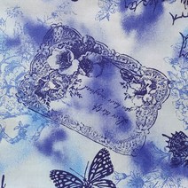 자투리 퀼트 수입원단 블루계열, 17(90x78)