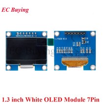 1.3 "OLED 모듈 1.3 인치 LCD LED 12864 디스플레이 화면 흰색/파란색 128X64 SPI/IIC I2C SSD1306 SH1106 4Pin 7Pin 12, 03 White 7Pin