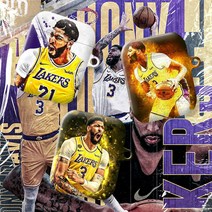 와우박스 주문제작 NBA LA 레이커스 앤서니 데이비스(Anthony Davis Jr.) 농구 선수 에어팟 버즈 무선 이어폰 케이스, 유광 하드케이스, 에어팟 프로