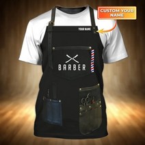 안전작업복바버샵 티셔츠 커스터마이즈 3D 로고 남성용 여성용 하라주쿠 여름 반팔 작업복 및, 11 TSTX-153_07 XXL