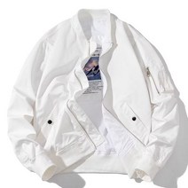 M-4XL 남성 블루종 빅사이즈 파일럿재킷 꾸안꾸 남친룩 단색 유니폼 오토바이 룩 스키잔