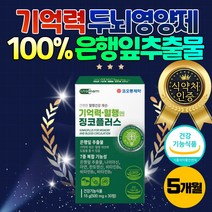 집중력 산만 건망증 청소년 성인 영양제 징코빌로바 포스타딜세린 포스파티딜세린 식약처인증 기억력 브레인 개선 두뇌 개선제 수험생 수능 100일 징코 GINKGO BILOBA 선물