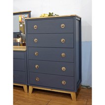 친환경 원목 5단서랍장 수납장 국내제작, 화이트