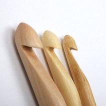 야나 나무재질 왕코바늘(점보코바늘 10 12 15mm) 코바늘 뜨개질 뜨개용품, 15mm
