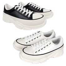 마리오탈라리코 천연소가죽 키높이 어글리슈즈 5cm굽 남녀공용 커플스니커즈 키높이운동화 소가죽신발