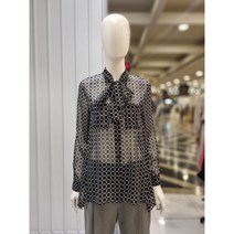 블루페페 아웃포켓 타이넥 블라우스 P222MSC701