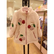 프렌치캣 (Q25DSJ060) 화이트 앵두 뽀글이 자켓K