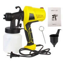 뿜칠 후키 프로스토머 차선도색기 eu 플러그 가정용 분무기 easy spraying, 노란색 스프레이 건