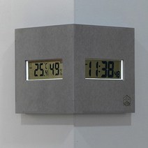 디지털 온습도계 코너시계 (그레이).소품에세이