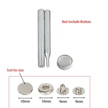 황동 패스너 스냅 키트용 수공 버튼 다이 1 세트 헤비 듀티 프레스 스터드 캡 DIY, [06] Type C 10