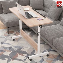 JS리빙 사이드 테이블 컴퓨터 원목 사무용 책상 사무실 일자형 간이 보조 티테이블 이동식 노트북 침대 협탁 거실 침실 소파 주방 카페 식탁 RICO_192blm1_60*, 단품