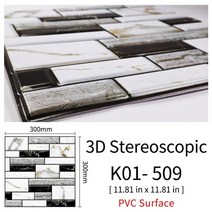 Kaguyahime 자기 접착 모자이크 타일 3d diy 벽 스티커 방수 벽 타일 스티커 장식 스티커 주방 스티커 30x30cm, k01