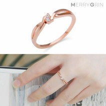 [메리그린] 메리지 더블 링 로즈골드 반지
