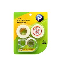 밀크 테이프 리필2and디스펜서 18x30 골드 다용도 크리스탈 투명 필기가능 무광코팅, 본상품선택
