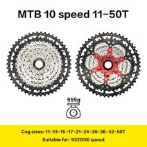 로드 MTB 자전거 부품 크랭크 체인휠 ThinkRider-8 9 10 11 단 자전거 카세트 산악 자전거 MTB 프리휠 스프로킷 36T 40T 42T 46T 50T 52T 시마노용, 04 MTB 10speed 11-50T