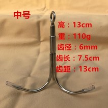 수초제거기 빅사이즈 비행 호랑이 발톱 스테인레스 닻가지 3닻후크 3갈퀴 작은 갈고리 낚시보트 앵커 수초 수초제거칼 건져내는 후크, T03-빅사이즈 후크(줄없는)