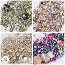 보석 파츠 믹스 조각 네일 레진 아트 공예 재료 R268, 2.핑크믹스