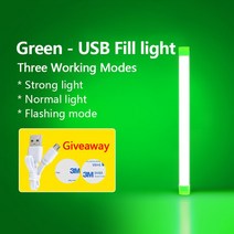 조도계 조도기 조도센서 조도 광량 측정 센서 디지털 핸드 헬드 D 필 라이트 USB 충전식 사진 조명 비디오, 03 Green_01 17cm