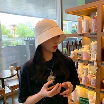 쇼핑학개론 여성 남자 면 버킷햇 벙거지모자 오버드랍 와이드 캠핑 여행