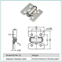 토크힌지 스테인리스강 랜덤 스톱 일정한 토크 댐핑 힌지 버퍼 캐비닛 도어 및 창문 스톱 힌지, 01 XK546-32-0.35NM