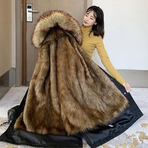 이 페이크 퍼 코트 여중장 젊은 속털 모피코트 베스트 조끼 겨울 브이넥 모피 밍크코트 재킷