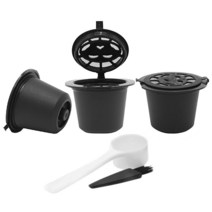 바리스타 커피 캡슐 포드 Nespresso Vertuo 가정 부엌을위한 재사용 할 수있는 경량 커피 여과기 실제적인, 07 3pcs Black