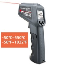 비접촉 적외선 온도계 레이저 산업용 고온 건 LCD 포인터 IR 온도계-50 1600C, [02] -50-550