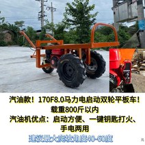 전동리어카 운반차 전동카트 외바퀴 이륜 건축운반 동력 농업용수레, 신형가솔린170F전기시동(대만방향휠)