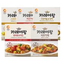 청정원 3분 카레여왕 5종세트, 1개, 820g