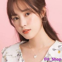 ForU105 교복몰 하트목걸이 포인트목걸이 실버 데일리룩 데일리목걸이 대여성 오피스룩