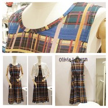 올리비아로렌 경쾌한 체크 스트링 민소매 나시 롱 원피스 nc청주점 vocoaxm5211