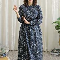 내추럴가든 미니꽃 셔링 스트링 원피스