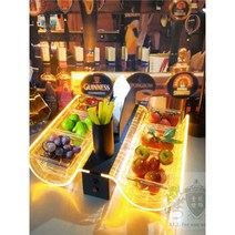 조명 접시 과일 안주 클럽 나이트 LED 바 플레이팅, 얼음 패턴 단층 과일 접시