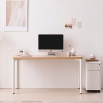 [올즈] TR1400 컴퓨터 HPL 책상 (1400x635), 내츄럴상판+화이트프레임