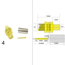 알루미늄 프로파일 DexMRtiC 110PCS SMA 수 플러그암 잭 RF 동축 커넥터 압착 RG58 LMR195 케이블 와이어 터미널 스트레이트 어댑터, RP SMA female_2PC, RP SMA female
