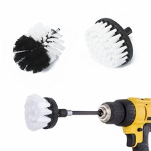 키알리 묵은때제거 전동드릴 청소솔 나일론 브러쉬 3종세트, 색상, 화이트