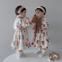 봄 유아 튤립 원피스 5-11호 자매 둥이룩 여아옷 키즈선물