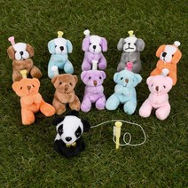 Gsta 샤프트장착 곰돌이 강아지인형 캐릭터골프티, 02_곰돌이 핑크